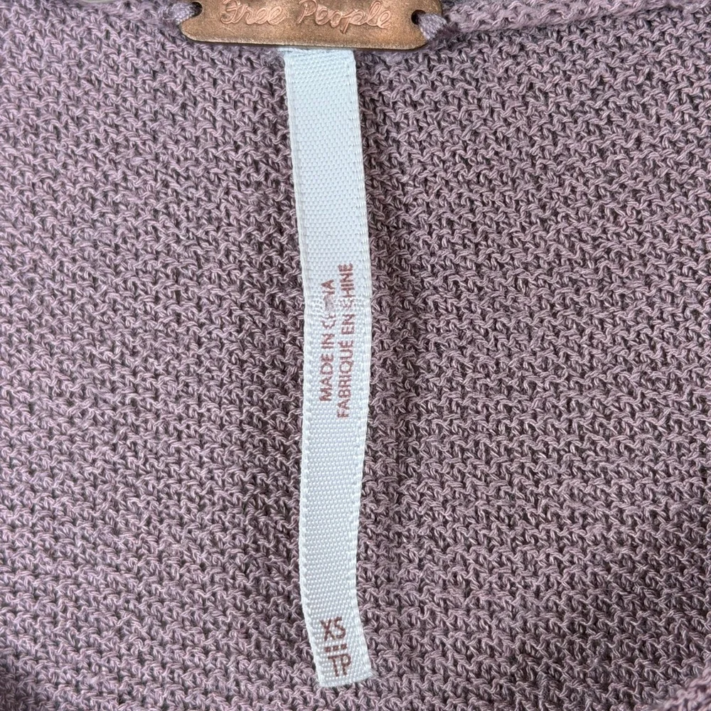 Free People Lavender‎ Long Sleeve Vneck Sweater Top